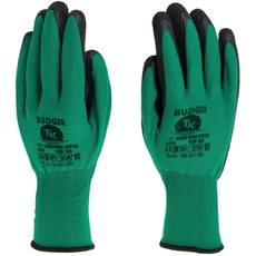 TK Budgie Arbeitshandschuhe 1x Paar Handschuhe aus PVC Gartenarbeit Arbeitsschutz Gartenhandschuhe Schutzhandschuhe (1, 8)