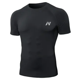 MEETWEE Kompressionsshirt Herren, Kurz/Langarm Funktionsshirt Männer Sportshirt Training Fitnessshirt Atmungsaktiv Laufshirt Unterhemd für Laufen Jogging Sport Turnhalle