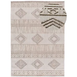 Atticgo Vintage-Teppich Beige Element 134/200 cm , Textil , Grafikmuster , Rechteckig , 134x200 cm , Oeko-Tex® Standard 100 , antistatisch, für Fußbodenheizung geeignet, leicht zusammenrollbar , Teppiche und Böden, Teppiche, Vintageteppiche