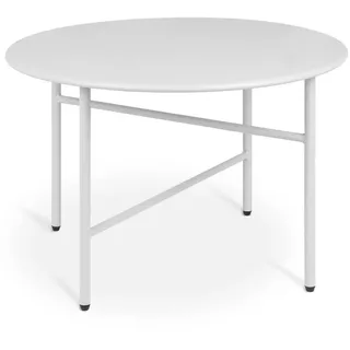 BoMoe Beistelltisch Finn Ø 53/36 cm Weiß , Metall , 53x36x53 cm , Wohnzimmer, Wohnzimmertische, Beistelltische