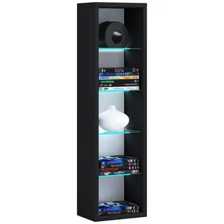 VCM Wandregal 21 x 77 x 14 cm Schwarz