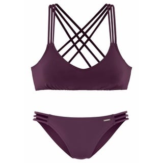 bruno banani Bustier-Bikini Damen bordeaux Gr.34 Cup C/D