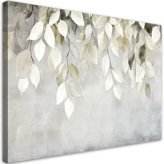 Feeby Leinwandbild Natur und Botanik 120x80cm , Grau , Textil , Baum/Pflanze/Natur , Rechteckig , 120x80 cm , Bilder & Rahmen, Bilder, Leinwandbilder