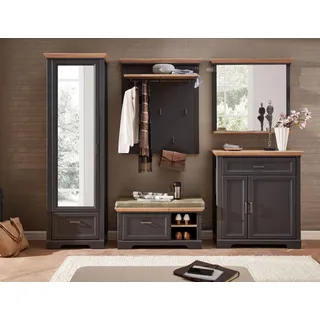 Innostyle Garderobenschrank Jasmin 280 x 204 cm Grau/Artisan Eiche