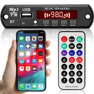 Autoradio Audio Board Bluetooth Adapter Multimedia KFZ Transmitter Kfz-Empfänger LCD AUX 3.5mm 7V-12V Modul USB Ladegerät FM Radio Unterstützt Retoo