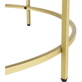 [en.casa] Couchtisch Kouvola Stahlgestell 84 x 45,5 cm Goldfarben