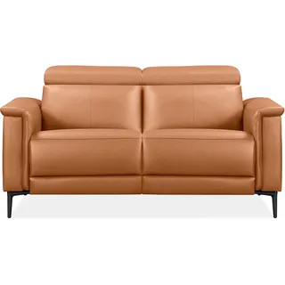 otto home Home affaire 2-Sitzer »Lund, mit Relaxfunktion und Kopfteilverstellung« manuell od. elektrisch (m.USB-C), Echtleder, Kunstleder, Webstoff, braun