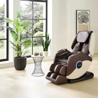 Massagesessel EASYRELAXX PLUS in beige braun - Beige, Braun