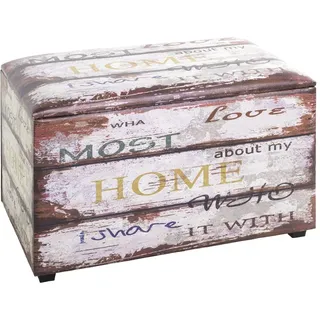 Haku-Möbel HAKU Möbel Sitztruhe Motiv, Kunstleder, MDF - Maße: B 65 cm