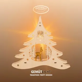 Weigla Fensterbild Tannenbaum 28,5 cm braun