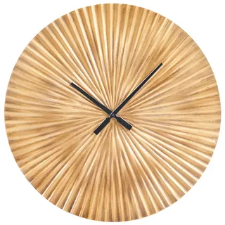 Beliani Wanduhr 59 cm Messingfarben