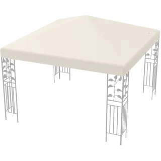 FANTASK Ersatzdach Pavillon mit Klettverschlüssen für Gartenpavillon, Stabil & Wasserabweisend, 3x3m (Beige)
