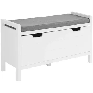 SoBuy Schuhbank Weiß , Holzwerkstoff , 91x50x30 cm , Garderobe, Garderobenbänke, Schuhbänke