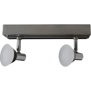 näve LED Deckenspot »Jericho«, 2 flammig, Leuchtmittel LED-Board   LED fest integriert, incl. Leuchtmittel, Farbe: chrome, grau