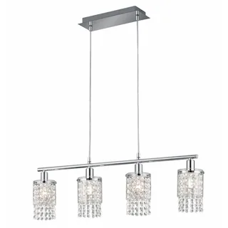 Trio Posh 4-flg. 60 cm grau Acryl Chrom