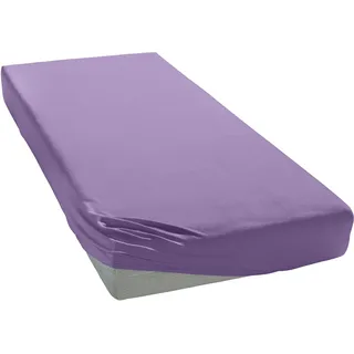 MY HOME Spannbettlaken Jersey-Baumwolle 160 x 200 cm lila