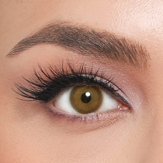 EL' AMORE farbige Kontaktlinsen PIXIE HAZEL – AMORE SERIE, stark deckende Monatslinsen für 6 Monate, Intensiv Braune Farblinsen, perfekt für dunkle Augen - 1 Paar