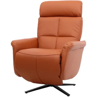 MCW Relaxsessel Orange , Leder , 76x110x153 cm , Wohnzimmer, Sessel, Relaxsessel