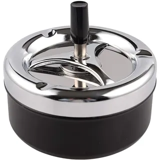 KOMUNJ Aschenbecher Drehen Aschenbecher Tischaschenbecher, Moderner Drehaschenbecher Windaschenbecher mit Deckel