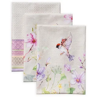 Maison d'Hermine Küchenhandtücher, 3er-Set, 100% Baumwolle, 70 x 50 cm, wiederverwendbar, saugfähig, mit Aufhängeschlaufe, ideal für Küche und Esszimmer, Osterdekorationen
