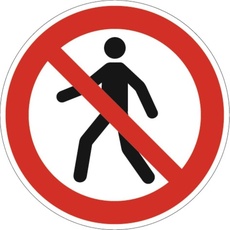 Bild Verbotszeichen ASR A1.3/DIN EN ISO 7010 Fußgänger verboten Kunststoff