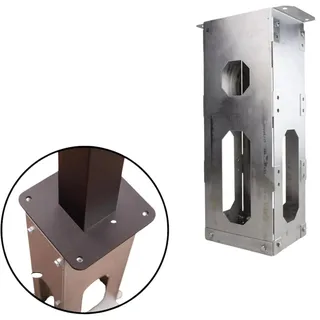 Metallsockel Standfuß für Wallbox Montagepfosten aus Stahl - LDY