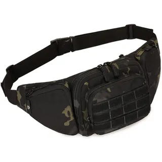 Tactical Waist Pack tragbar Fanny Pack Outdoor Army Hüfttasche Military Taille Pack für Radfahren Camping Wandern (Nacht Tarnung#2)