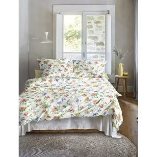IRISETTE Bettwäsche WAVE Satin B/L: 155x220 cm) - weiß - BL 155x220 cm