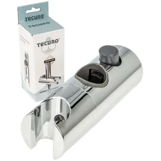 tecuro Gleiter Schieber Brausehalter für Wandstange 18 mm verchromt,