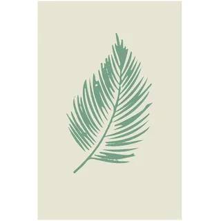 KOMAR Bild »Winter Tropics Black Panther Palm Leaf« Tiere 1 Stk. tlg. Wandbild zur Dekoration, im Kinderzimmer - ohne Rahmen, grün