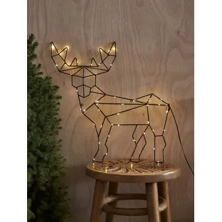Star Trading LED-Design-Rentier "Cupid", schwarzes Metall - Schwarz