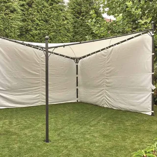 Siena Garden Seitenteile für Pavillon Berlino 2 Stück 4 x 4 m Weiß