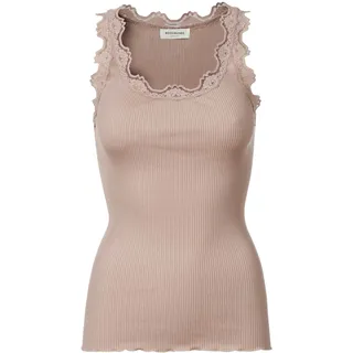 rosemunde Spitzentop "Babette Silk Top mit Seide" Vintage-Spitzenbesatz, mit Rundhalsausschnitt, hoher Seidenanteil, vintage powder