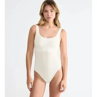 Body SLOGGI "ZERO Feel 2.0", Damen, Gr. XS, N-Gr, weiß (silk weiß), Single Jersey, Obermaterial: 76% Polyamid, 24% Elasthan, normal, Rundhals, Bodys Body, nahtlos und unsichtbar