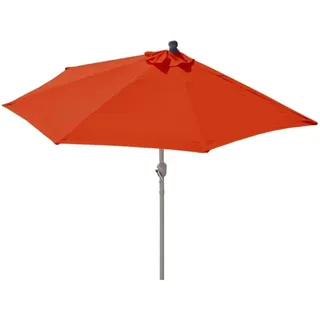 MCW Sonnenschirm Lorca Halbrund 2,7m UV 50+ 270cm Terracotta ohne Ständer