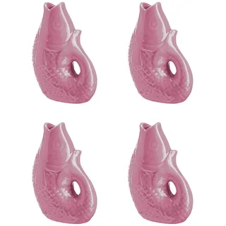 Butlers Mini-Vase (4er Set) Koi , Pink , Keramik , 12 cm , Dekoration, Vasen, Keramikvasen