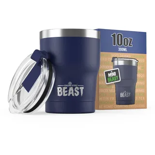 Beast Thermobecher 300 ml (10 oz) - Königsblau I Mehrweg Thermo Kaffeebecher To Go I Doppelwandiger Trinkbecher aus Edelstahl I Perfekt für Kaffee oder Eiskaffee