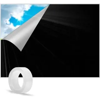Verdunkelungsrollo ohne Bohren 200x145cm - Velux - Thermo-Verdunkelungsrollo - 3M Kleber - Sonnenschutz - Dachfenster - Schlafzimmer - Garten - Auto Sonnenschutz Saugnapf - Blau