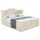 Boxspringbett mit H4 und Topper 160 x 200 cm Beige Samt Polsterbett mit Bettkasten und Bett mit Stauraum Beige