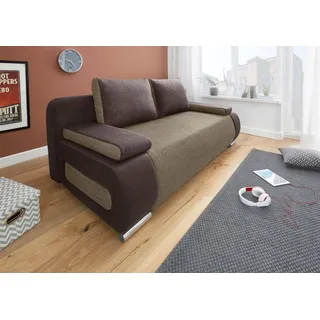 COLLECTION AB Schlafsofa »Moritz«, mit Bettfunktion und Bettkasten, komfortabler Federkern COLLECTION AB braun/cappuccino