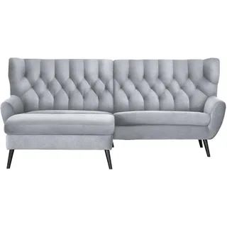 Stylife Ecksofa , Hellgrau , Holz , Buche , vollmassiv , Uni , Ottomane links, L-Form , 237x165 cm , Typenauswahl, Stoffauswahl, seitenverkehrt erhältlich, Rücken echt, Armteil links, Armteil rechts , Wohnzimmer, Sofas & Couches, Wohnlandschaften, Ecksofas