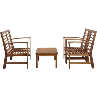 vidaXL Lounge-Set 4-tlg. braun