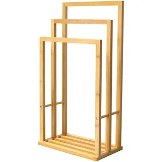 Schulte Bad Handtuchhalter stehend aus Bambus 82 x 42 x 24 cm