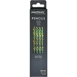 Paperblanks Emerald Flower (Nature's Grace) Pencil (4 Pack)