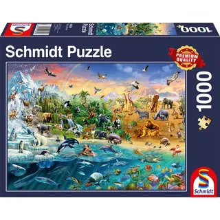 Schmidt Spiele Die Welt der Tiere 1000 Teile Puzzle