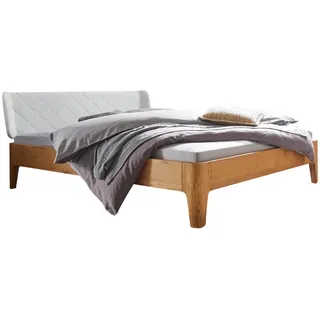 Hasena Bett , Weiß, Eichefarben , Holz , Eiche , massiv , 140x200 cm , Über- und Sondergrößen erhältlich, Stoffauswahl, in verschiedenen Größen erhältlich , Schlafzimmer, Betten, Holzbetten
