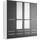 Drehtürenschrank Barcelona 185 x 193 x 54 cm Schwarz