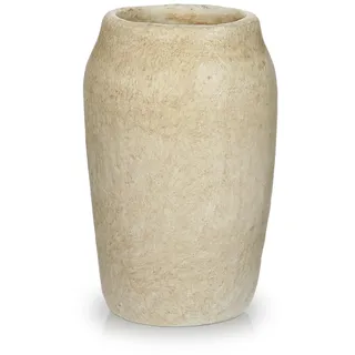 Vase Rustikal 17,5cm Blumenvase Vintage Vase Antik Landhausstil Vasen Deko | Vase Beige Terracotta Vase Tischvase für Blumen Wohnzimmer Schlafzimmer Küche Badezimmer Vintage Boho Rustikale Ästhetik Deko