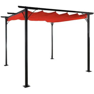 MCW Pergola Orange , Metall , 350x232x350 cm , Sonnenschutz, Pavillons
