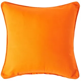 Homescapes Kissenhülle orange 30/30 cm, 100% Baumwolle , Orange , Textil , Uni , Quadratisch , 30x30 cm , Oeko-Tex® , Heimtextilien, Bezüge, Kissenbezüge